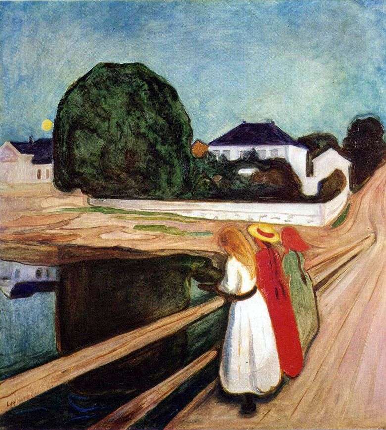 Opis obrazu Edvarda Muncha Girls on the Bridge