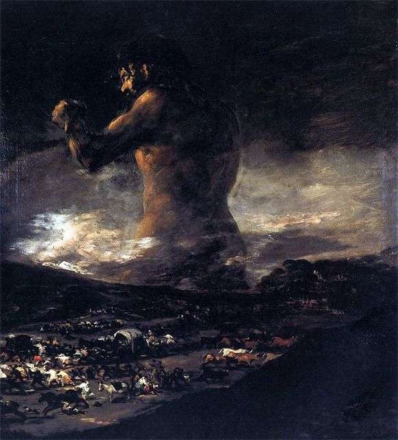 Opis obrazu Francisco de Goya Kolos