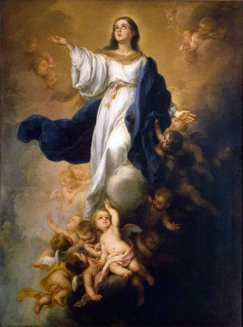 Opis obrazu Bartolome Esteban Murillo Wniebowzięcie Marii Panny