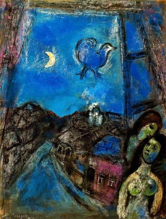 Opis obrazu Marca Chagalla Wieczór przy oknie