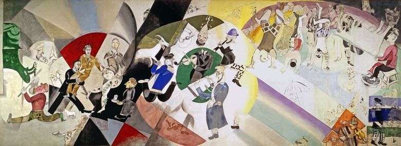 Opis obrazu Marca Chagalla Wprowadzenie do teatru żydowskiego