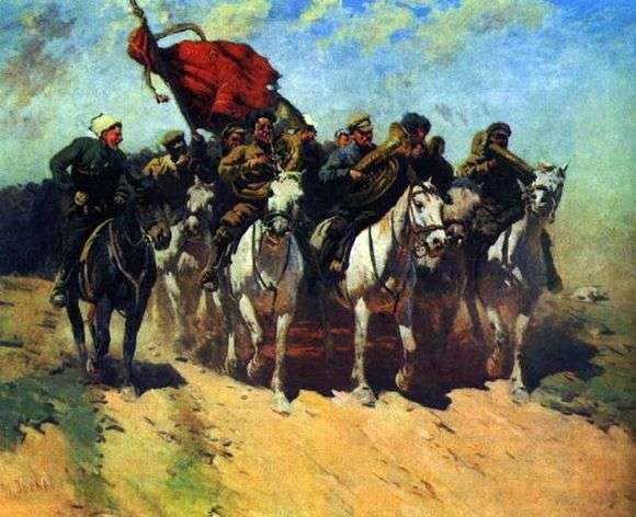 Opis obrazu Mitrofana Grekowa Trębacze I Armii Kawalerii