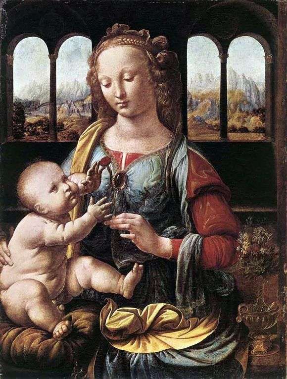 Opis obrazu Leonarda Da Vinci Madonna goździka