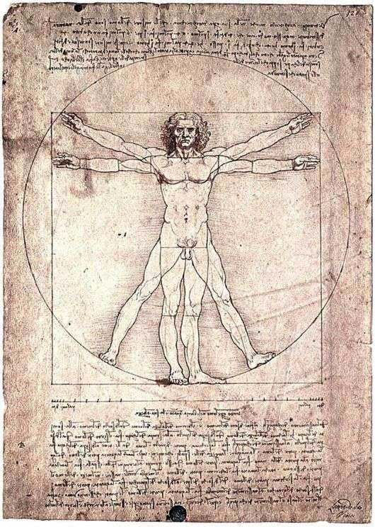 Opis obrazu Leonarda da Vinci Człowiek witruwiański