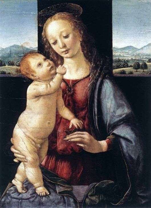 Opis obrazu Leonarda da Vinci Madonna z granatu