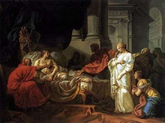 Opis obrazu Jacquesa Louisa Davida Antiochus and Stratonica