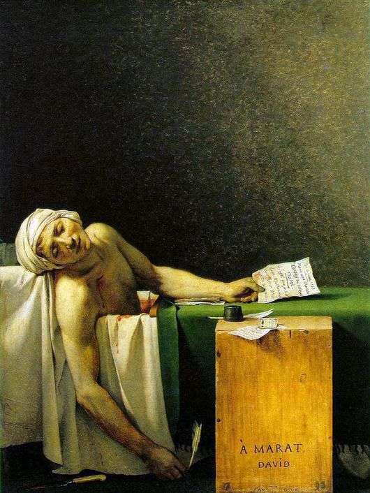 Opis obrazu Jacquesa Louisa Davida Śmierć Marata