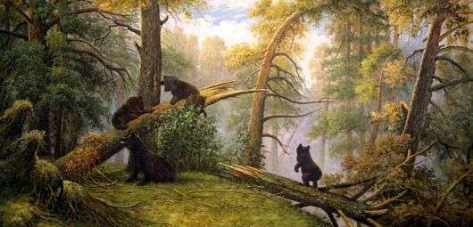 Opis obrazu Ivana Szyszkina Poranek w sosnowym lesie