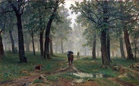 Opis obrazu Iwana Szyszkina Deszcz w dębowym lesie