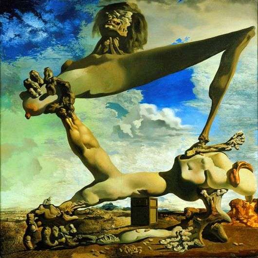 Opis obrazu Salvadora Dali Miękka kompozycja z gotowaną fasolą: przeczucie wojny domowej