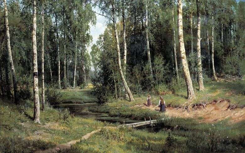 Opis obrazu Iwana Szyszkina Strumień w brzozowym lesie