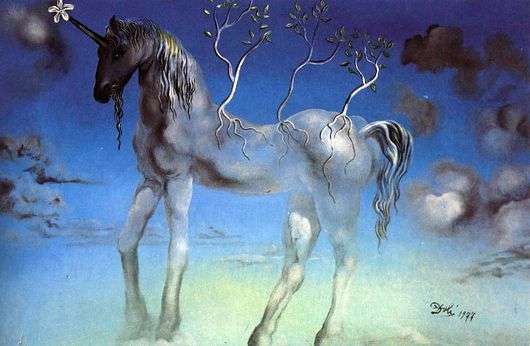 Opis obrazu Salvadora Dali Jednorożec